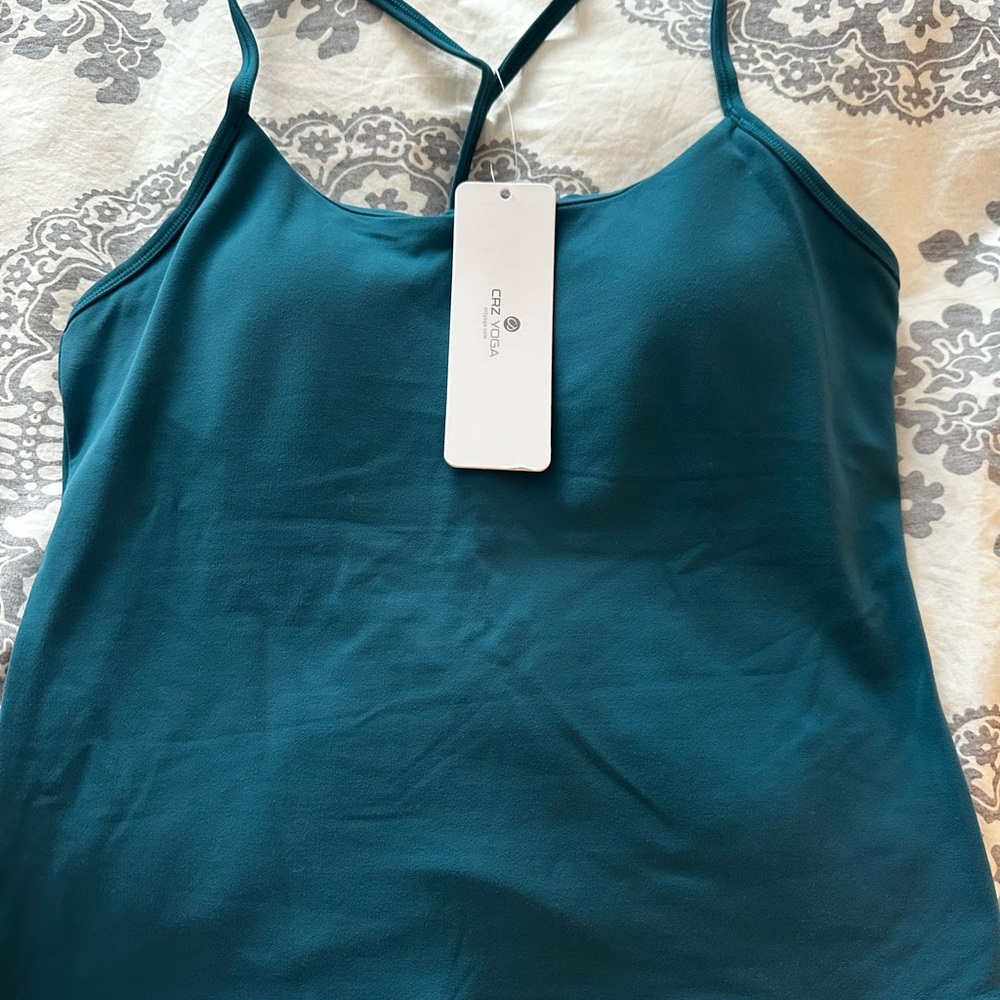 CRZ YOGA Green Jade Spaghetti-Strap Cami